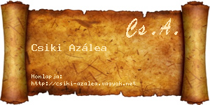 Csiki Azálea névjegykártya